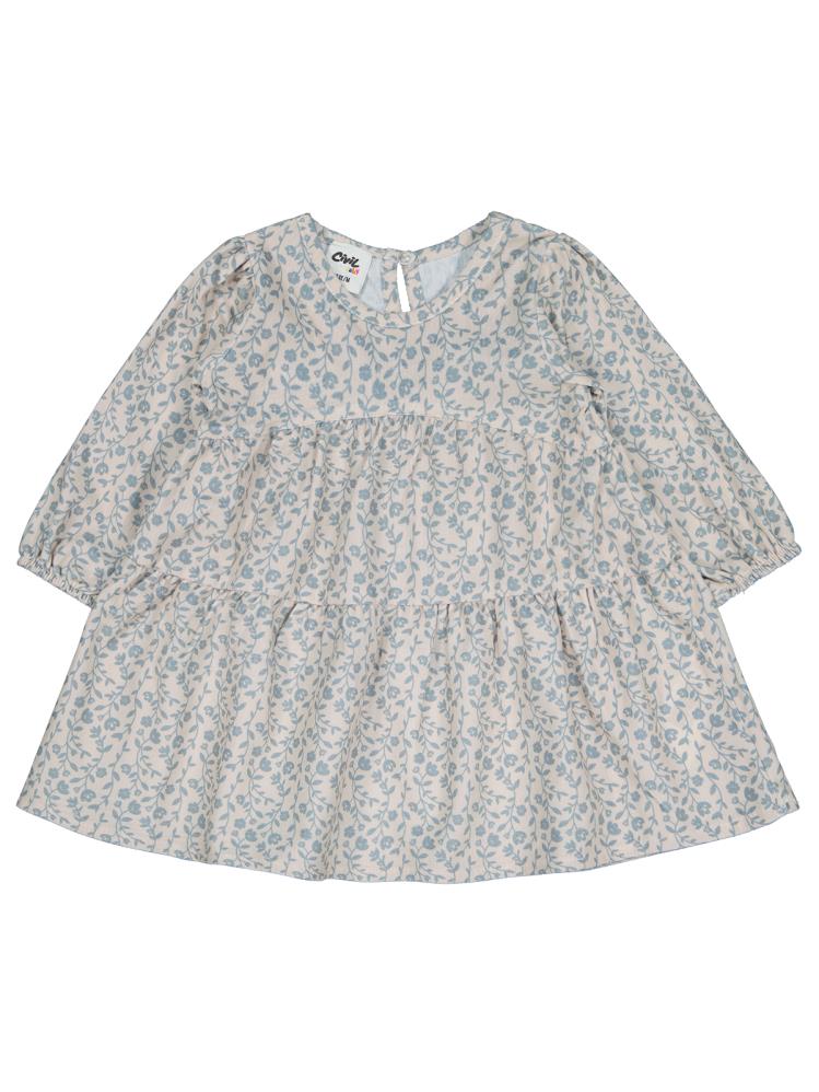 Civil Baby Çiçek Baskılı 6-18 Ay Elbise - Mavi