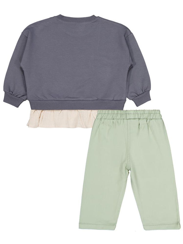 Civil Baby Çıkma Detaylı 6-18 Ay Takım - Gri
