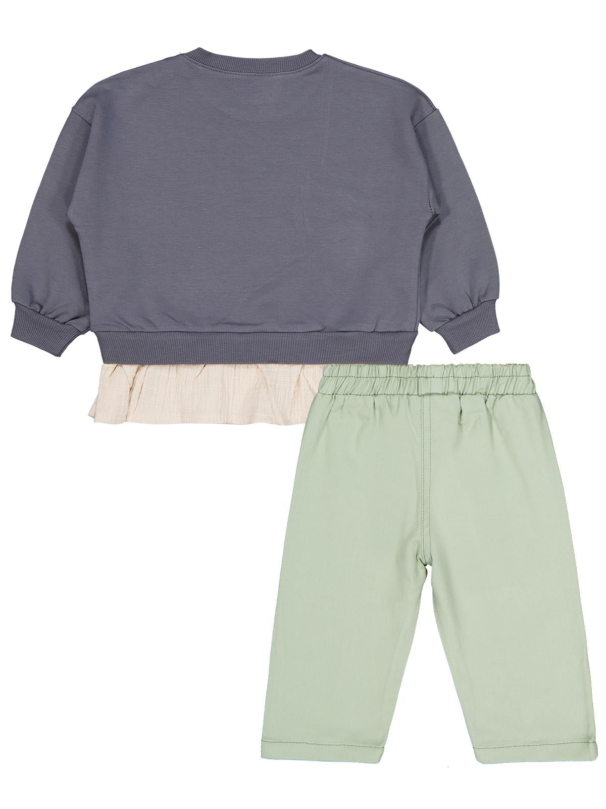 Civil Baby Çıkma Detaylı 6-18 Ay Takım - Gri