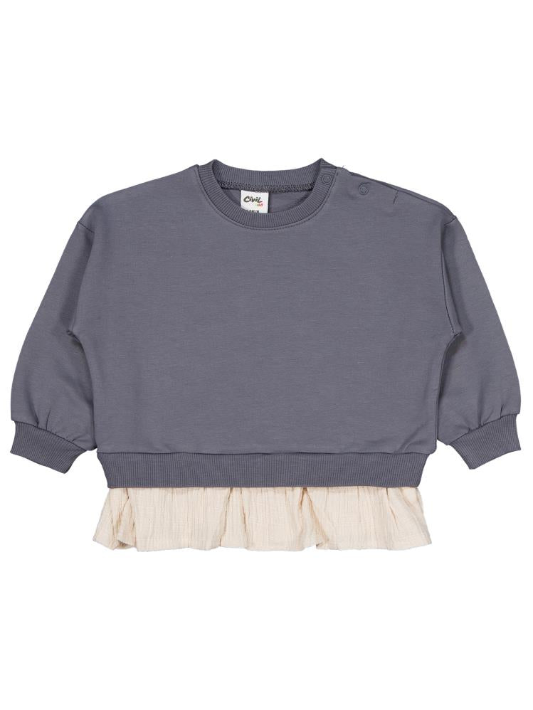 Civil Baby Çıkma Detaylı 6-18 Ay Takım - Gri