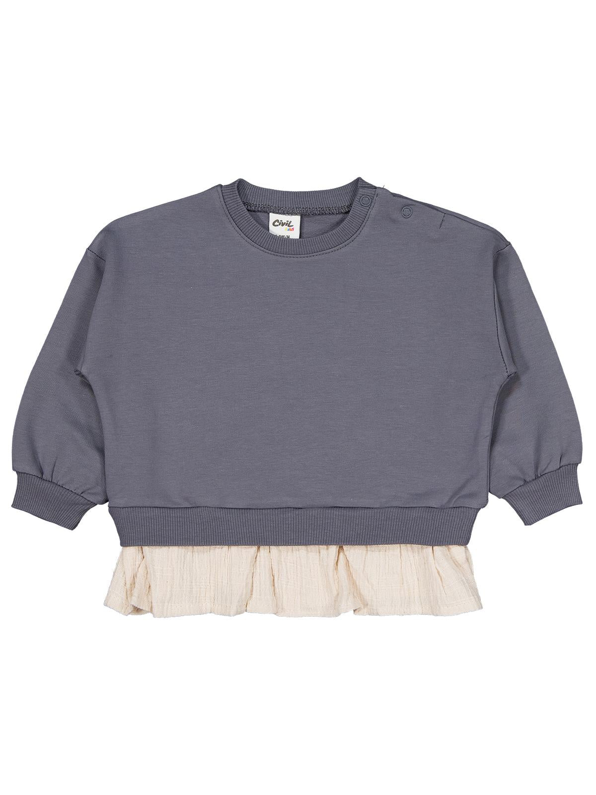 Civil Baby Çıkma Detaylı 6-18 Ay Takım - Gri