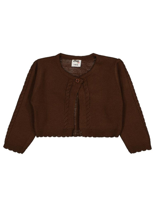 Civil Baby Pitikare Desenli 6-18 Ay Elbise - Kahverengi