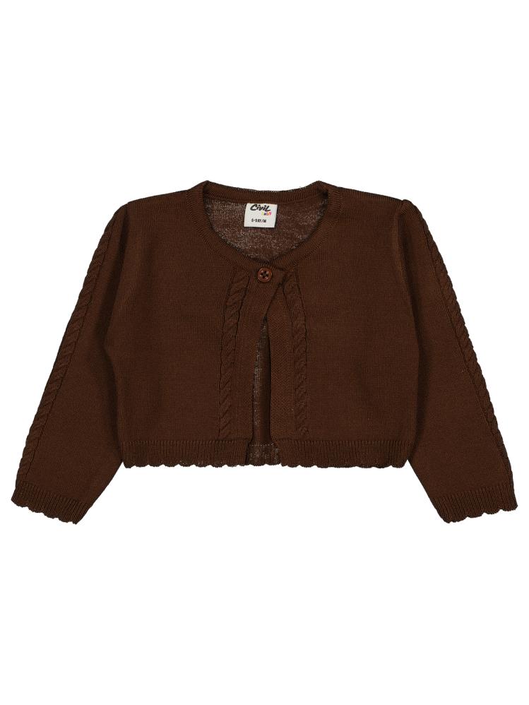 Civil Baby Pitikare Desenli 6-18 Ay Elbise - Kahverengi