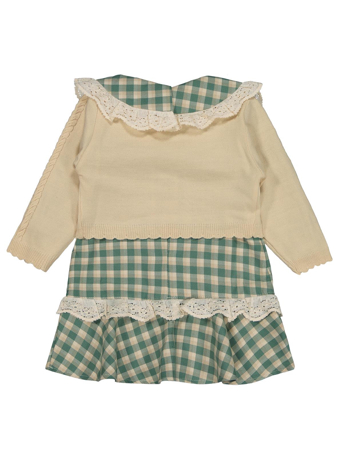 Civil Baby Pitikare Desenli 6-18 Ay Elbise - Yeşil