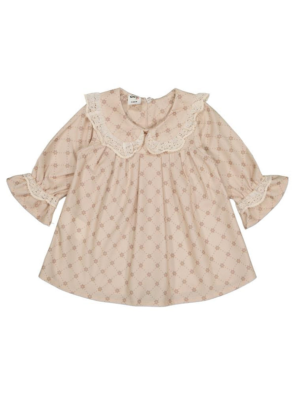 Civil Baby Bebe Yaka 6-18 Ay Elbise - Bej