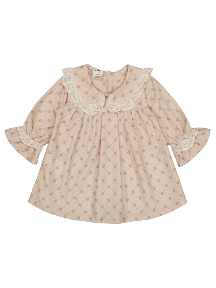 Civil Baby Bebe Yaka 6-18 Ay Elbise - Bej
