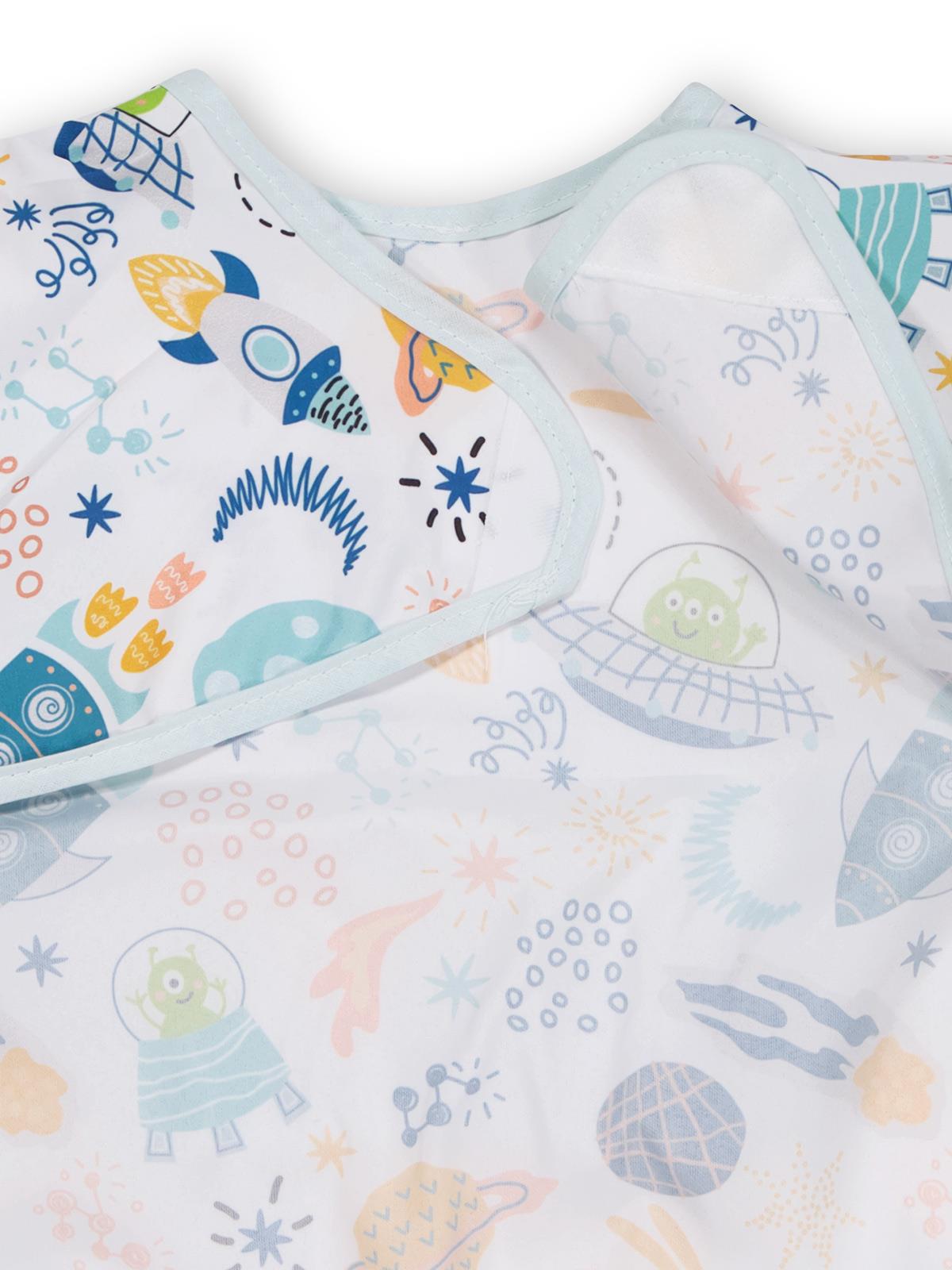 Civil Baby Kısa Kollu Space Baskılı Mama Önlüğü - Ekru