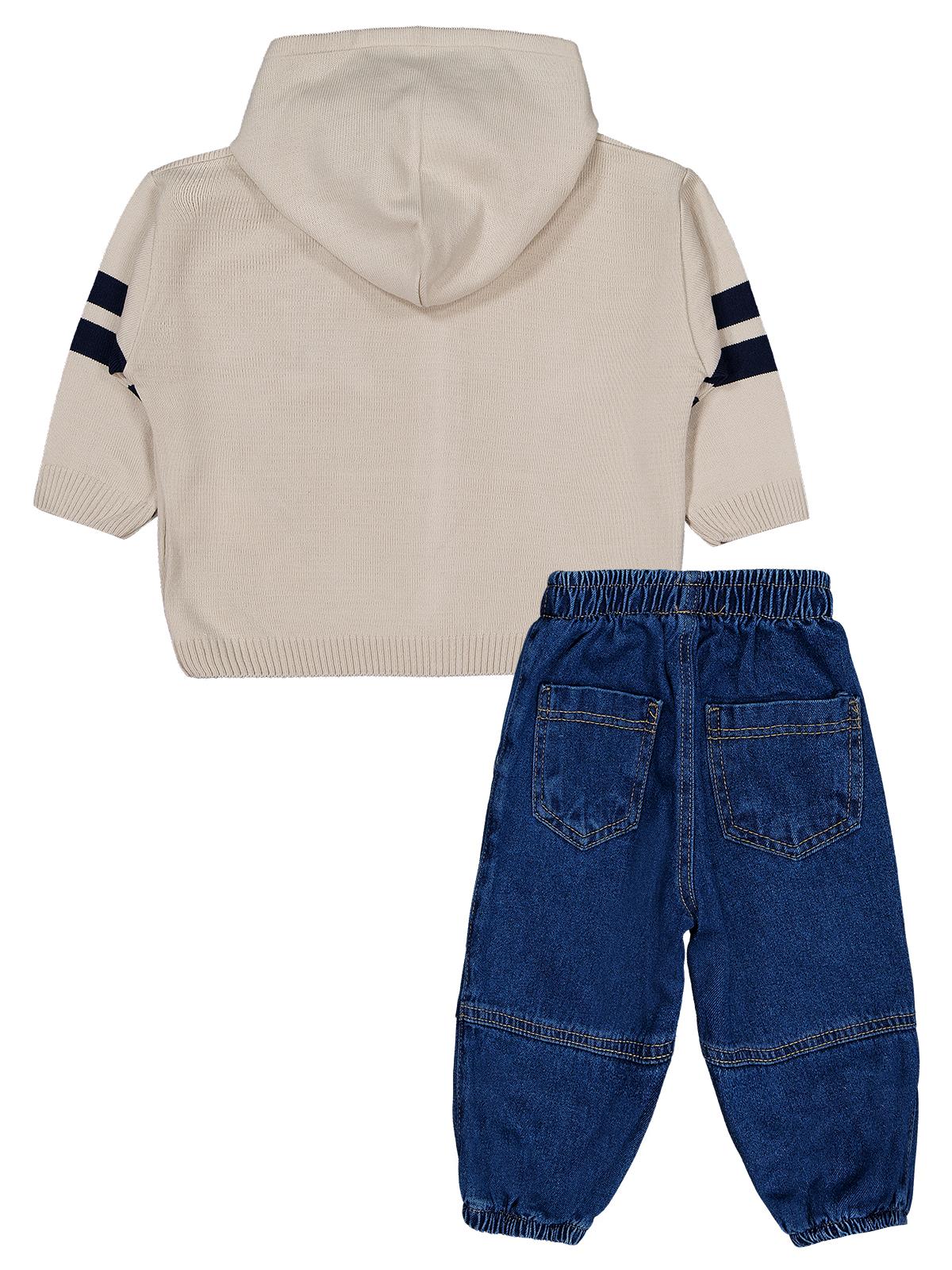 Civil Baby Kapüşonlu 3'lü Set 6-18 Ay Takım - Bej