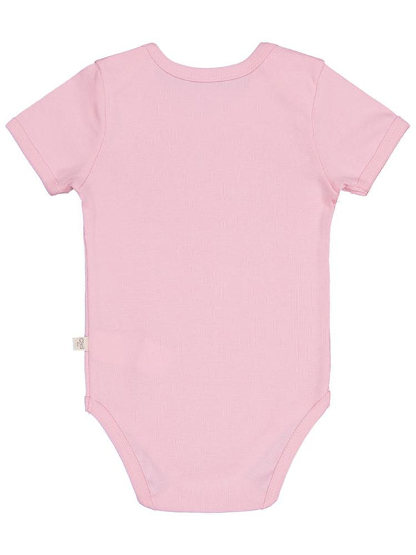 Civil Baby Düz Renkli Kısa Kol 0-1 Ay Çıtçıtlı Badi - Pembe
