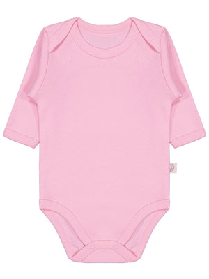 Civil Baby Düz Renkli Uzun Kol 3-9 Ay Çıtçıtlı Badi - Pembe