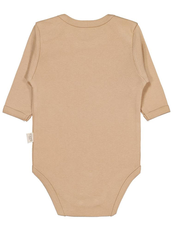 Civil Baby Düz Renkli Uzun Kol 12-36 Ay Çıtçıtlı Badi - Kahverengi