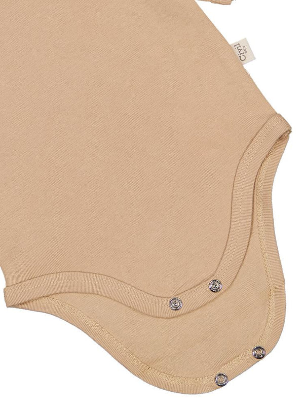 Civil Baby Düz Renkli Uzun Kol 12-36 Ay Çıtçıtlı Badi - Kahverengi