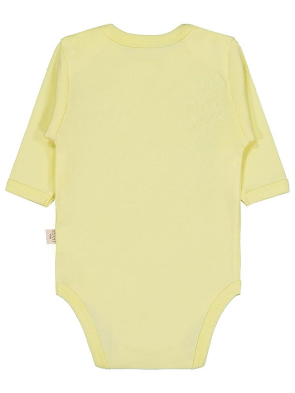 Civil Baby Düz Renkli Uzun Kol 3-9 Ay Çıtçıtlı Badi - Sarı