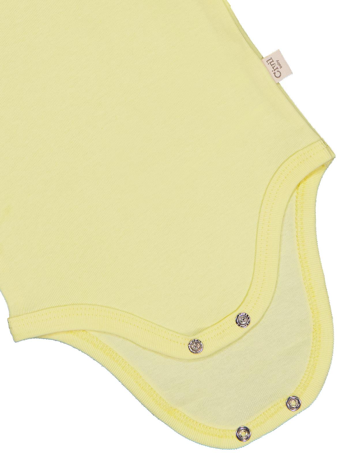 Civil Baby Düz Renkli Uzun Kol 3-9 Ay Çıtçıtlı Badi - Sarı