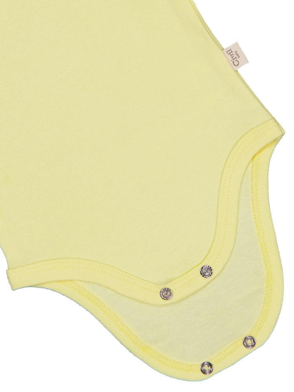 Civil Baby Düz Renkli Uzun Kol 3-9 Ay Çıtçıtlı Badi - Sarı