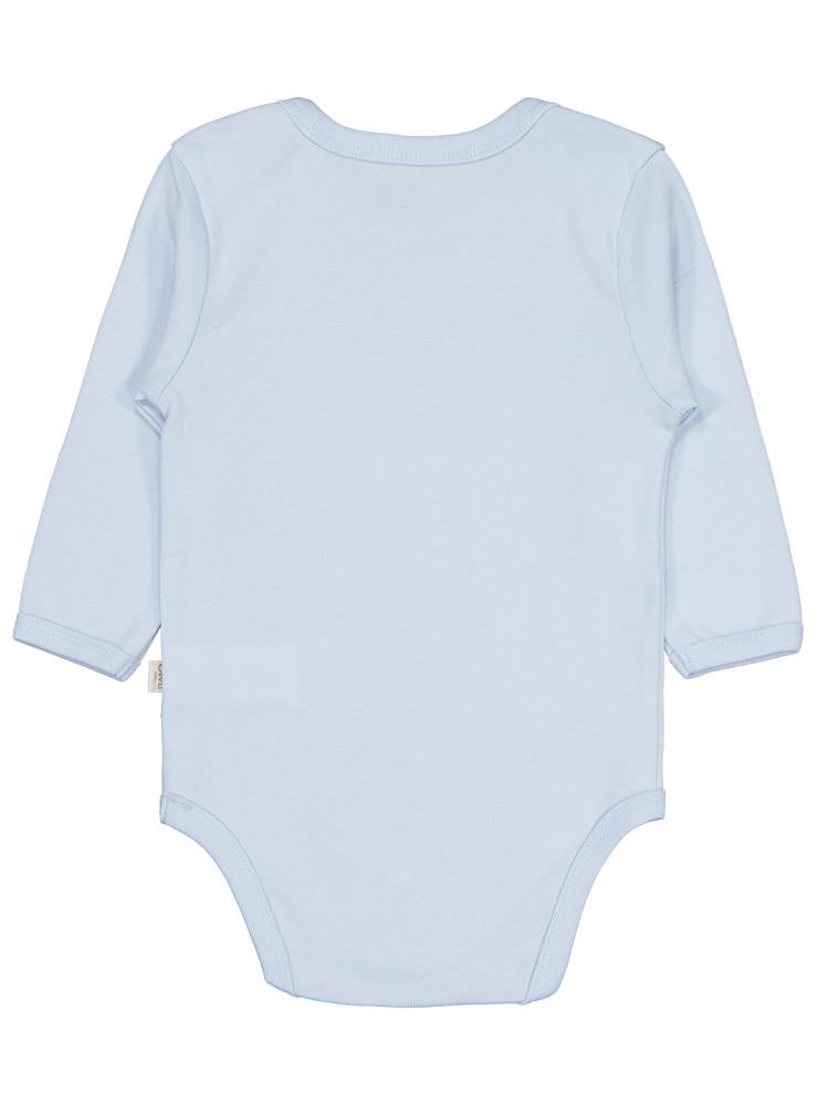 Civil Baby Düz Renkli Uzun Kol 12-36 Ay Çıtçıtlı Badi - Mavi