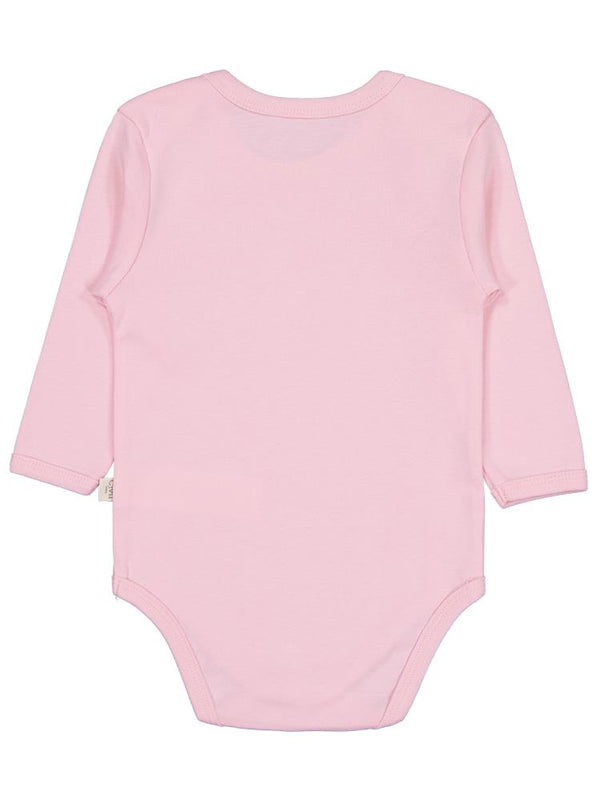 Civil Baby Düz Renkli Uzun Kol 12-36 Ay Çıtçıtlı Badi - Pembe