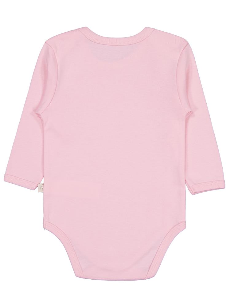 Civil Baby Düz Renkli Uzun Kol 12-36 Ay Çıtçıtlı Badi - Pembe