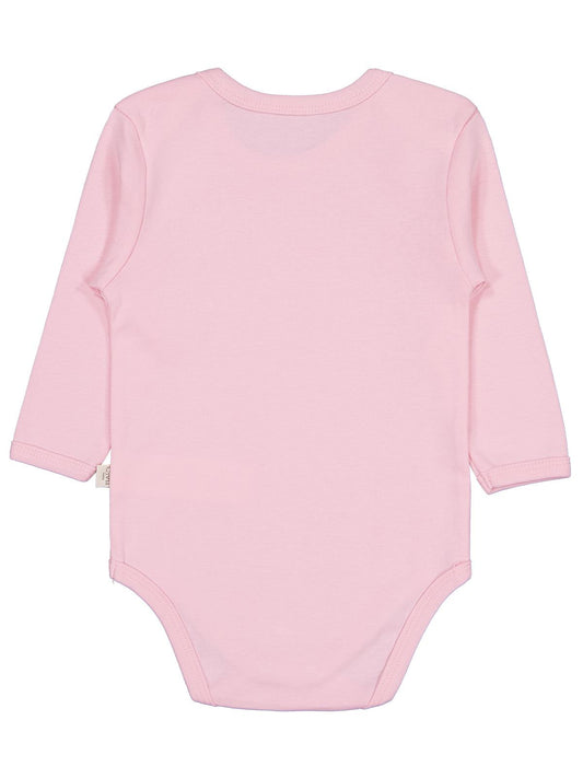 Civil Baby Düz Renkli Uzun Kol 12-36 Ay Çıtçıtlı Badi - Pembe