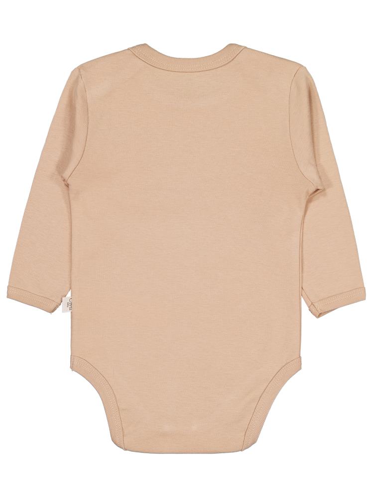 Civil Baby Düz Renkli Uzun Kol 12-36 Ay Çıtçıtlı Badi - Kahverengi