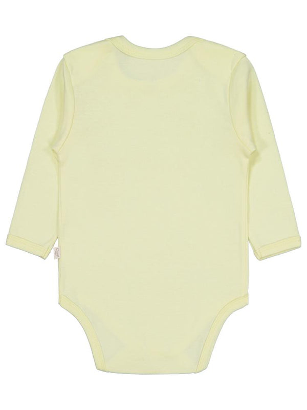 Civil Baby Düz Renkli Uzun Kol 12-36 Ay Çıtçıtlı Badi - Sarı