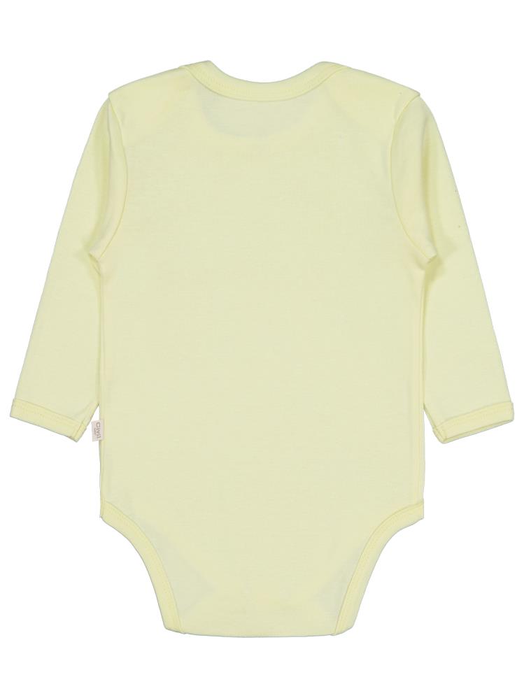 Civil Baby Düz Renkli Uzun Kol 12-36 Ay Çıtçıtlı Badi - Sarı