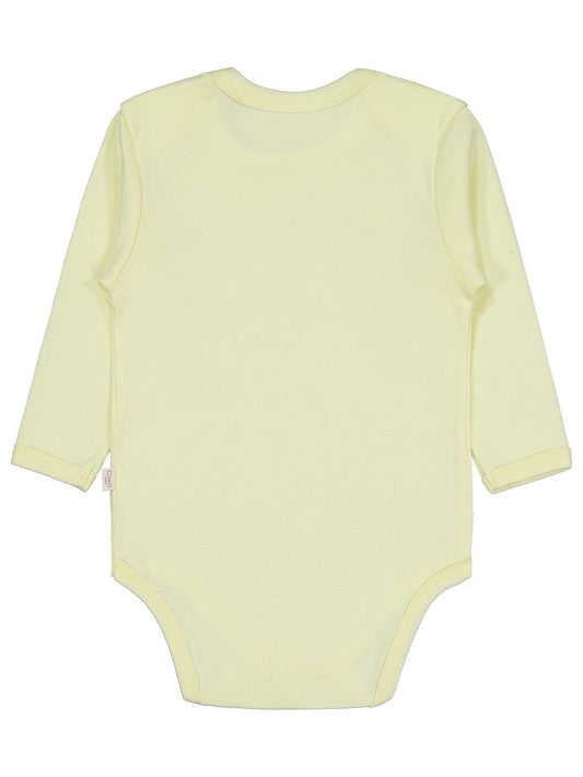 Civil Baby Düz Renkli Uzun Kol 12-36 Ay Çıtçıtlı Badi - Sarı