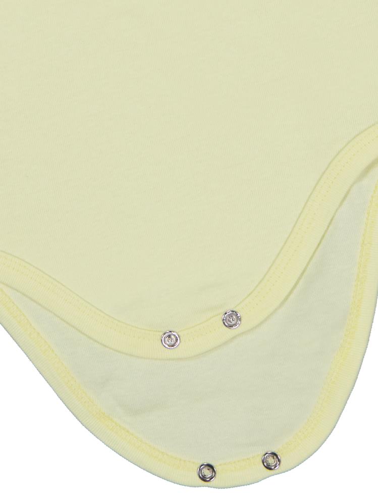 Civil Baby Düz Renkli Uzun Kol 12-36 Ay Çıtçıtlı Badi - Sarı