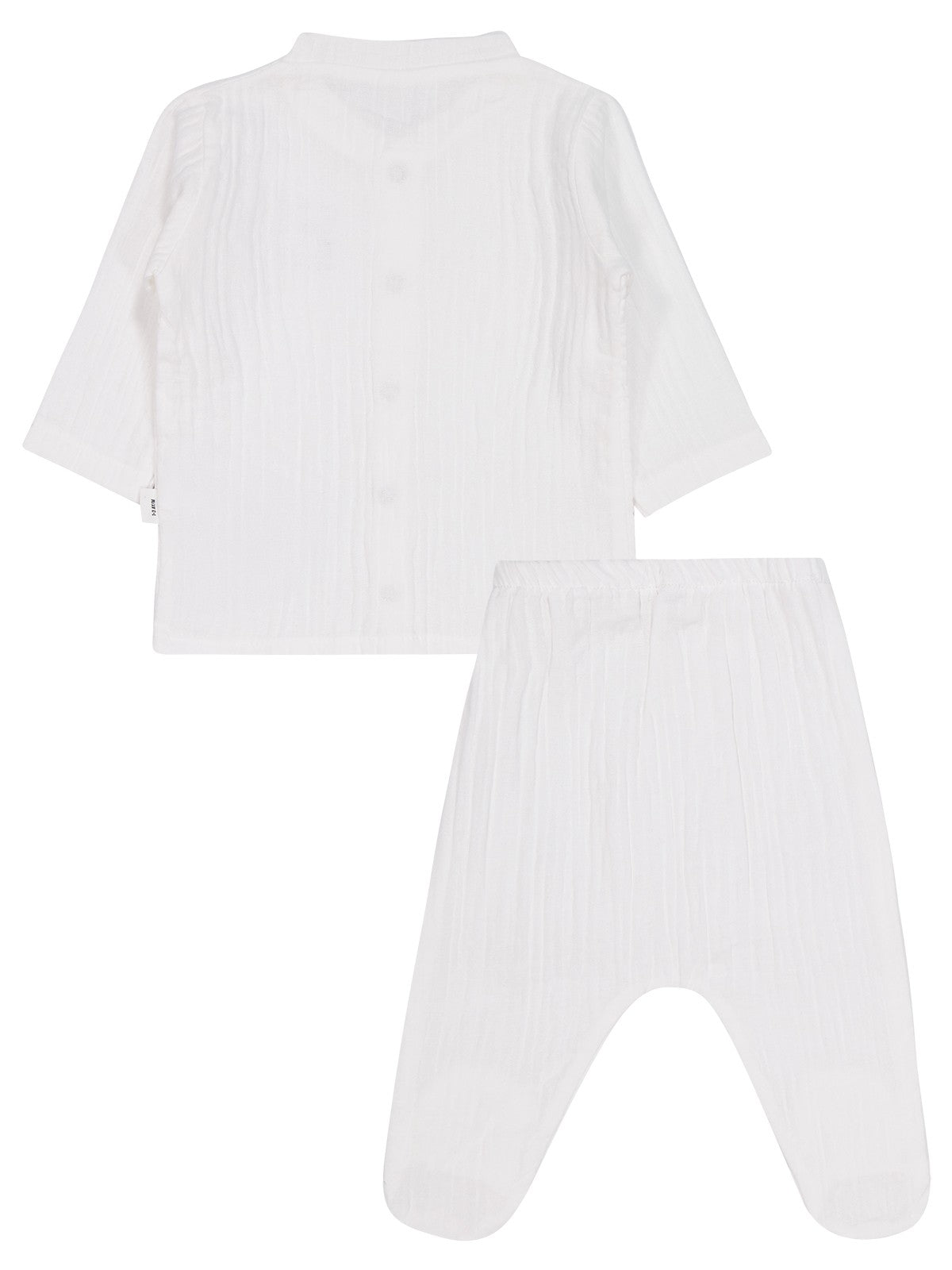 Civil Baby Ayıcık Baskılı 1-9 Ay Pijama Takımı - Ekru