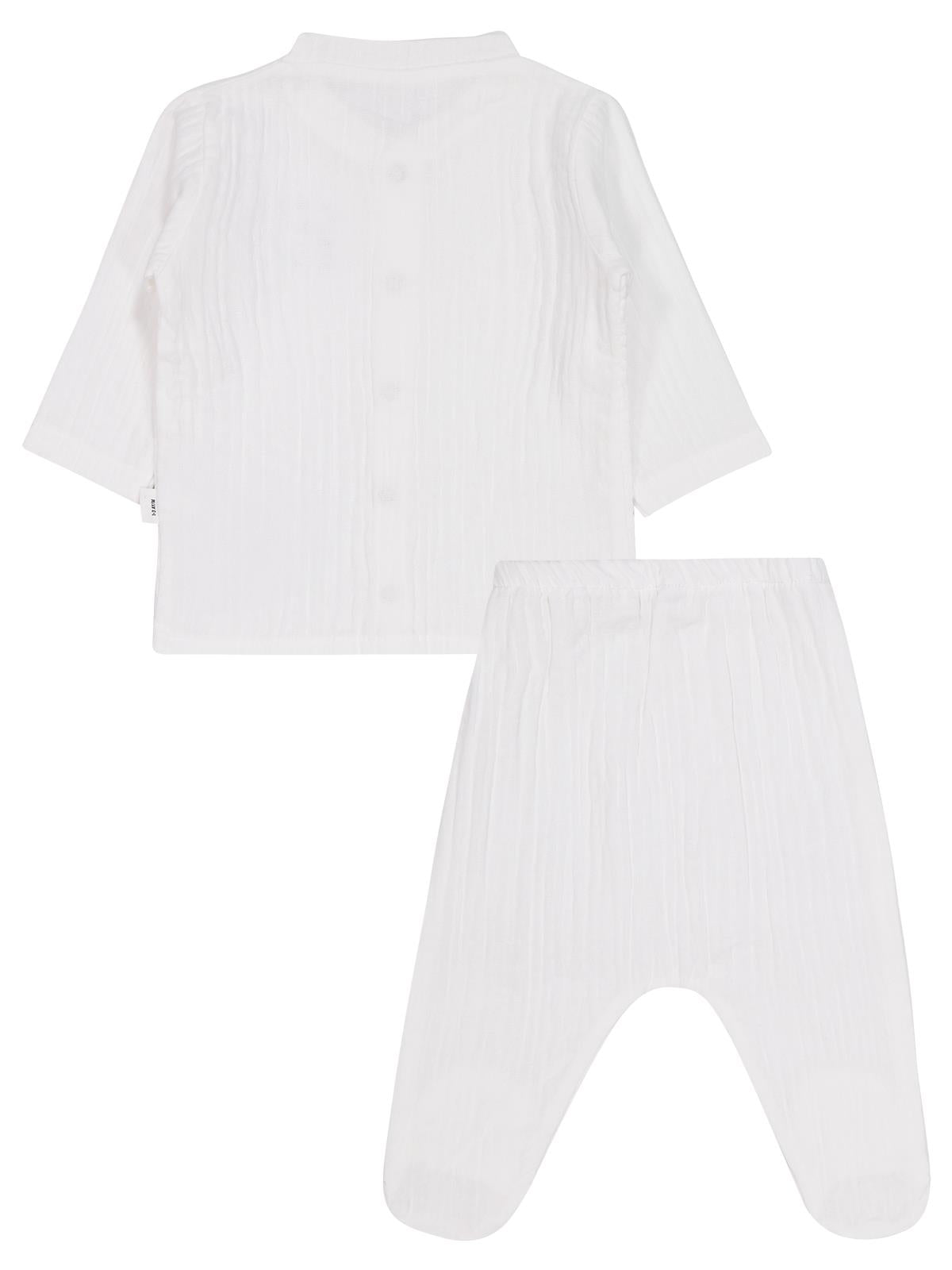 Civil Baby Ayıcık Baskılı 1-9 Ay Pijama Takımı - Ekru