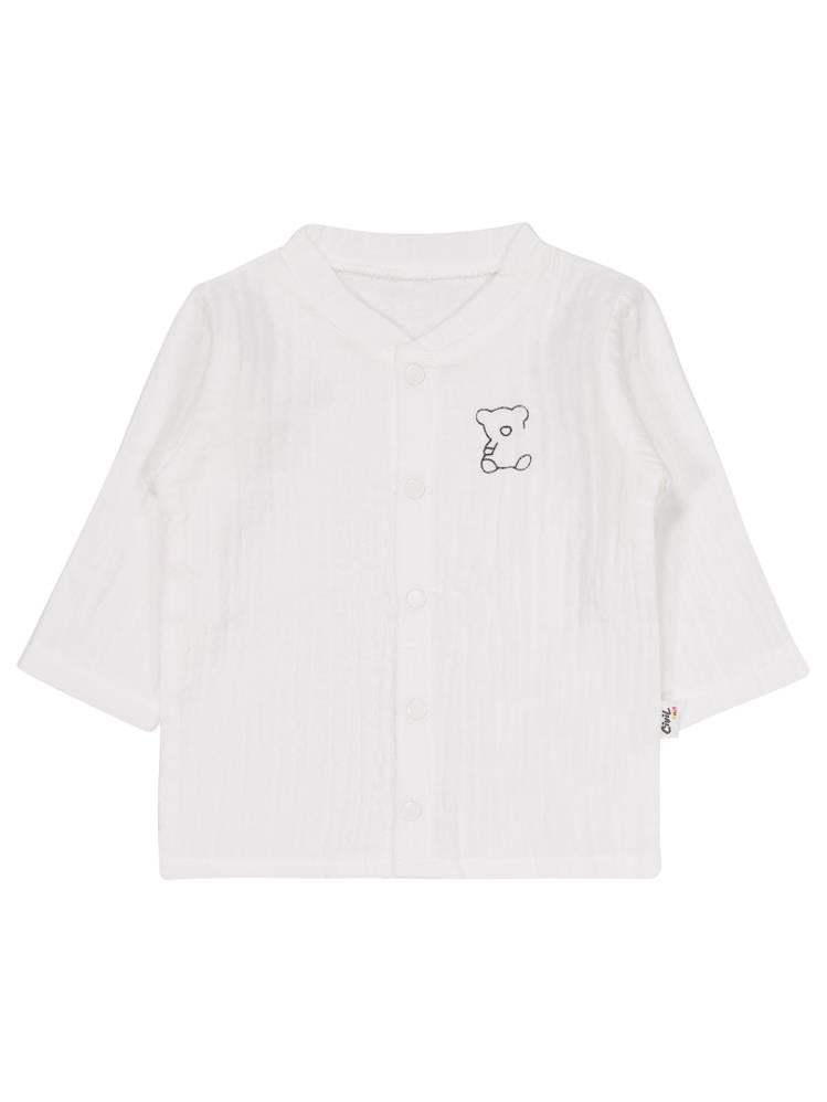 Civil Baby Ayıcık Baskılı 1-9 Ay Pijama Takımı - Ekru