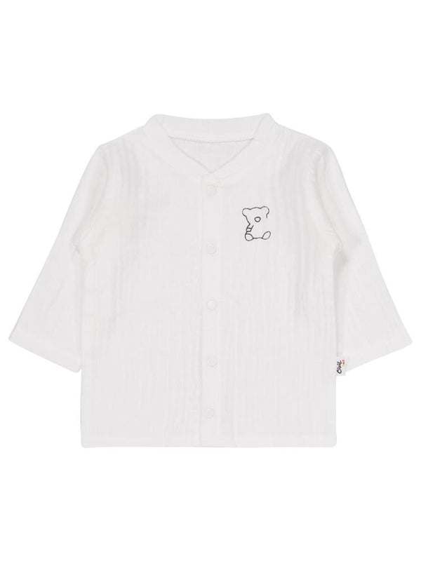 Civil Baby Ayıcık Baskılı 1-9 Ay Pijama Takımı - Ekru