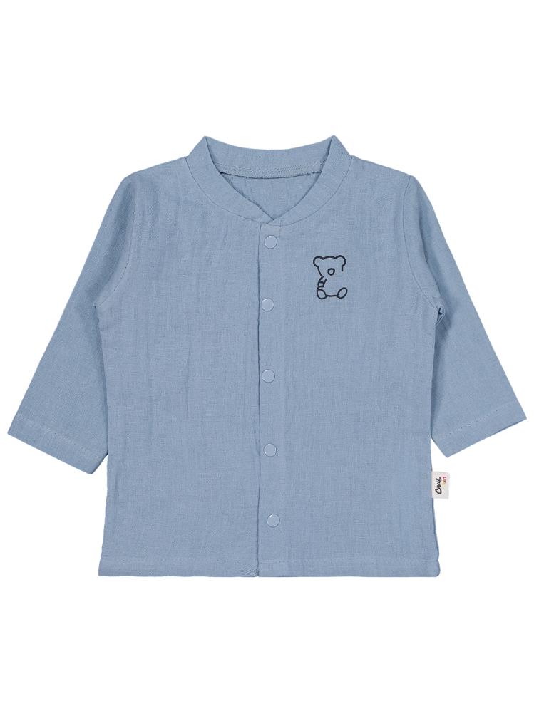 Civil Baby Ayıcık Baskılı 1-9 Ay Pijama Takımı - Mavi