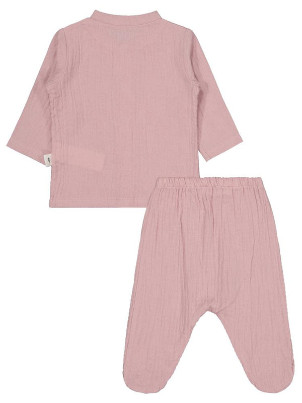 20255 Civil Baby Ayıcık Baskılı 1-9 Ay Pijama Takımı - Pembe