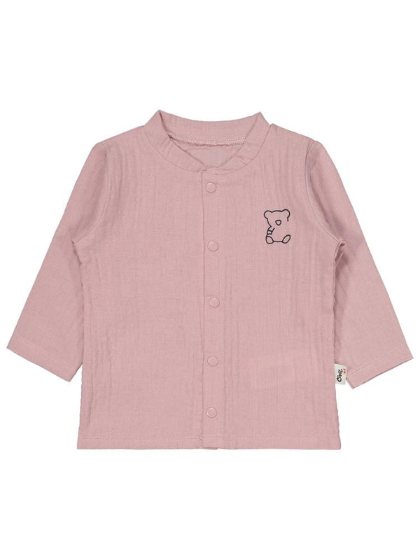 20255 Civil Baby Ayıcık Baskılı 1-9 Ay Pijama Takımı - Pembe
