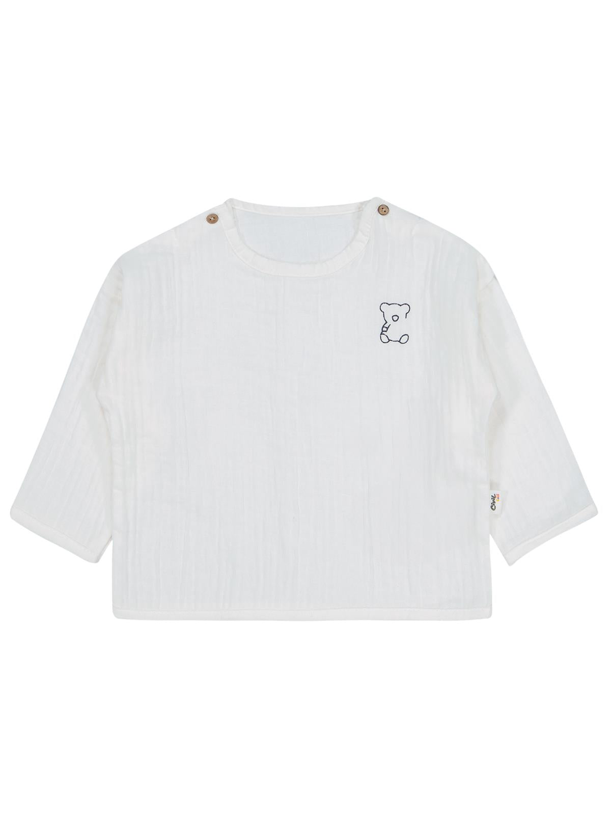 Civil Baby Ayıcık Baskılı 6-18 Ay Takımı - Ekru