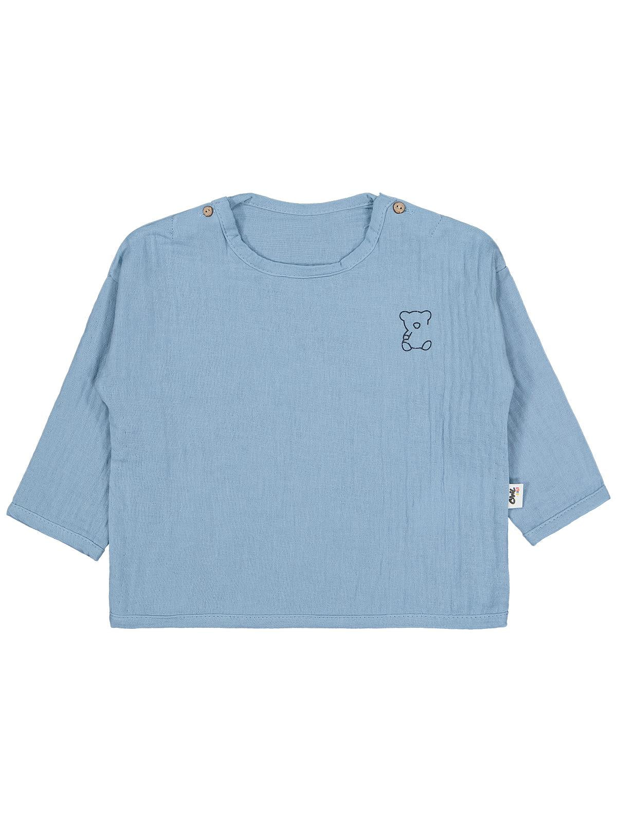 Civil Baby Ayıcık Baskılı 6-18 Ay Takımı - Mavi