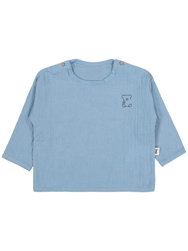 Civil Baby Ayıcık Baskılı 6-18 Ay Takımı - Mavi