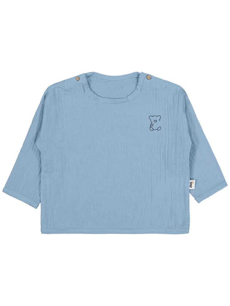 Civil Baby Ayıcık Baskılı 6-18 Ay Takımı - Mavi