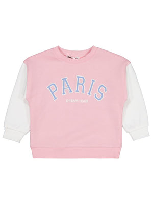 Civil Girls Paris Baskılı 2-5 Yaş Sweatshirt - Pembe