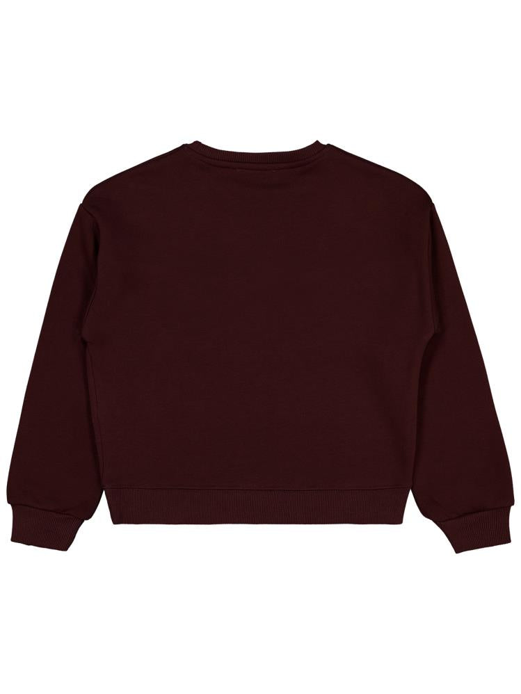 Civil Girls Püsküllü 6-9 Yaş Sweatshirt - Kahve