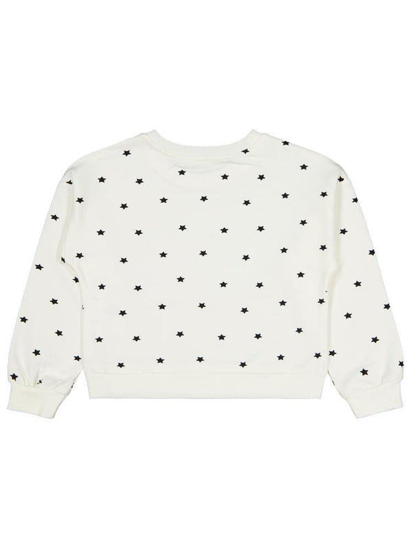 Civil Girls Yıldız Baskılı 6-9 Yaş Sweatshirt - Ekru