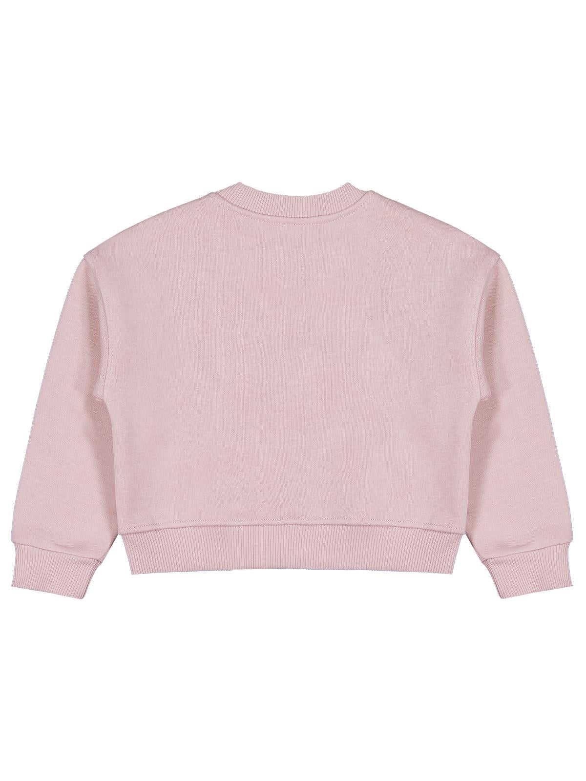 Civil Kız Çocuk Kelebek Aksesuarlı Sweatshirt | 3 İp Uzun Kol | Okul Kreş ve Günlük Kullanım - Pembe