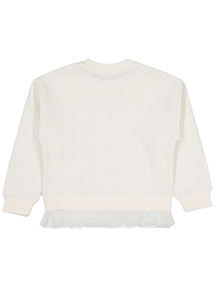 Civil Girls Yıldız Baskılı 10-13 Yaş Sweatshirt - Ekru