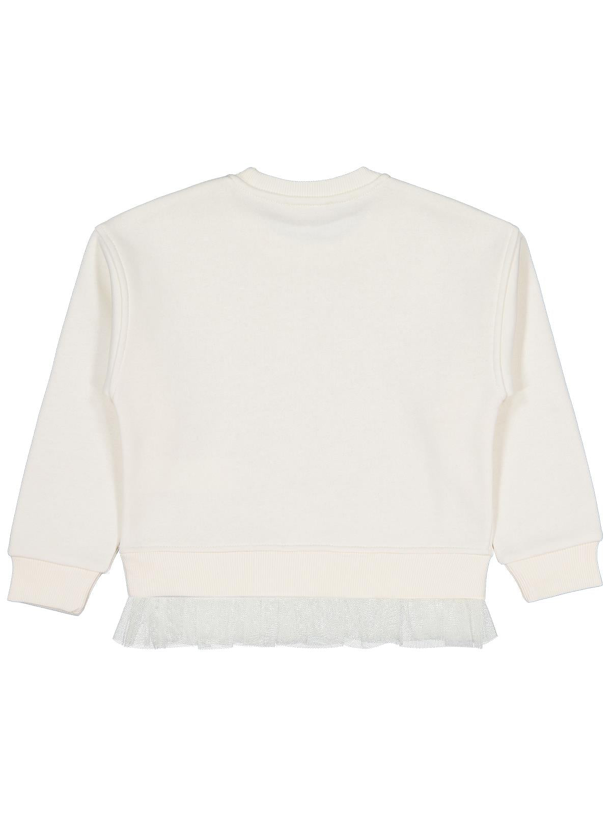 Civil Girls Yıldız Baskılı 10-13 Yaş Sweatshirt - Ekru