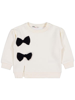 Civil Girls Fiyaonklu 2-5 Yaş Sweatshirt - Ekru