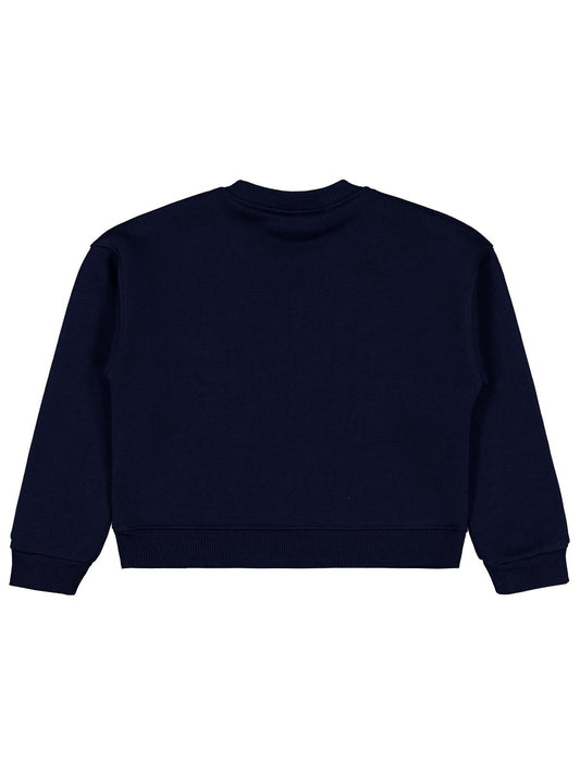 Civil Kız Çocuk Los Angeles Baskılı Sweatshirt | 3 İp Uzun Kol | Okul Kreş ve Günlük Kullanım - Lacivert
