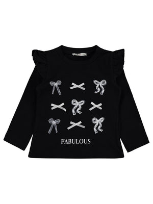 Civil Girls FABULOUS BASKILI 2-5 Yaş Sweatshirt - Siyah