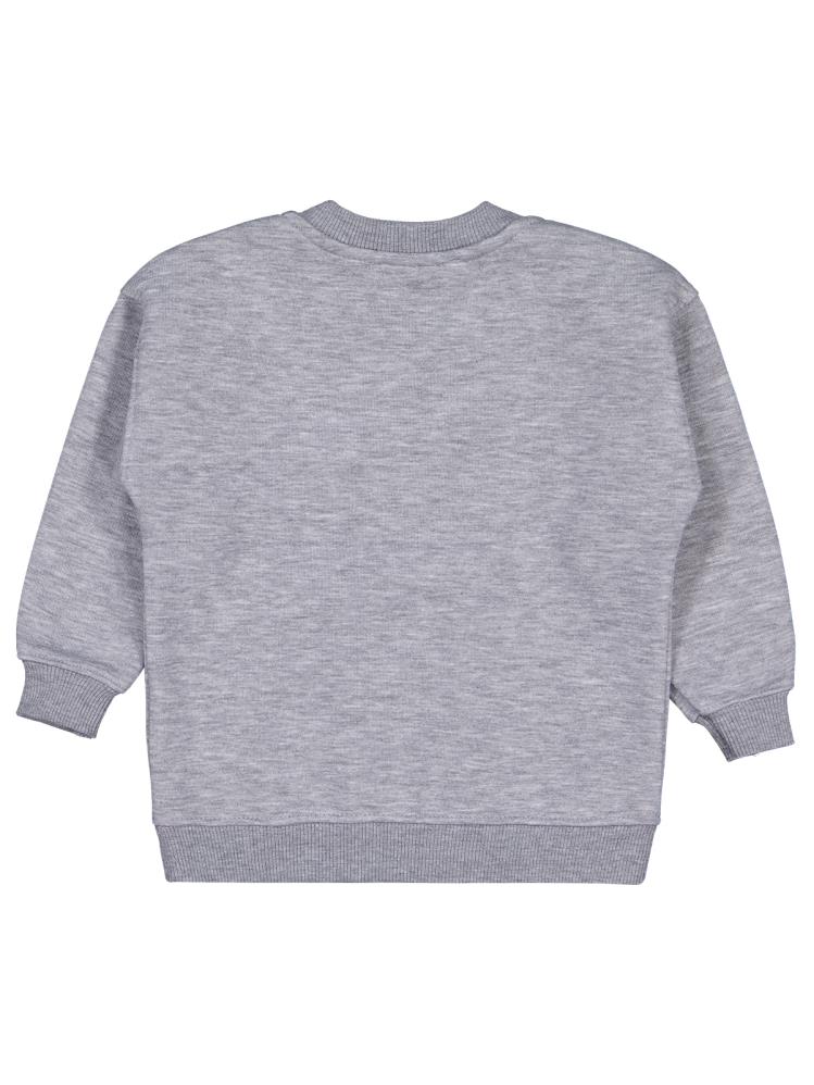 Civil Girls Leopar Baskılı 2-5 Yaş Sweatshirt - Gri