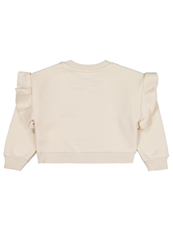 Civil Girls Kelebek Baskılı 2-5 Yaş Sweatshirt - Bej